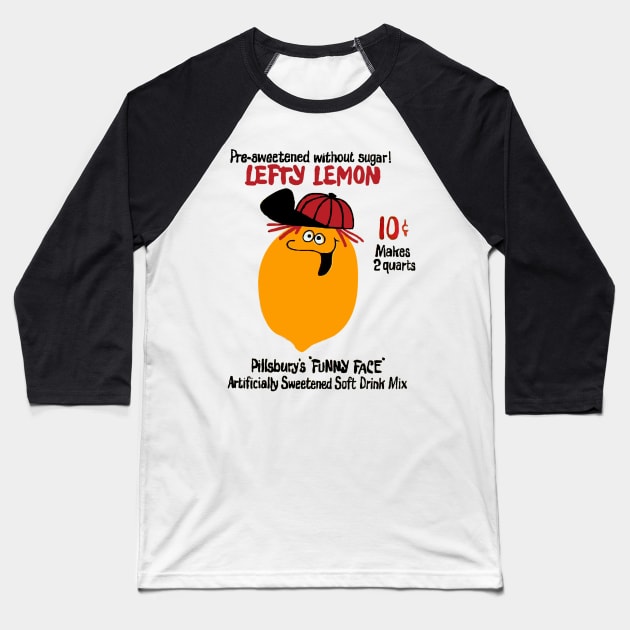 Lefty Lemon "Funny Face" Baseball T-Shirt by offsetvinylfilm